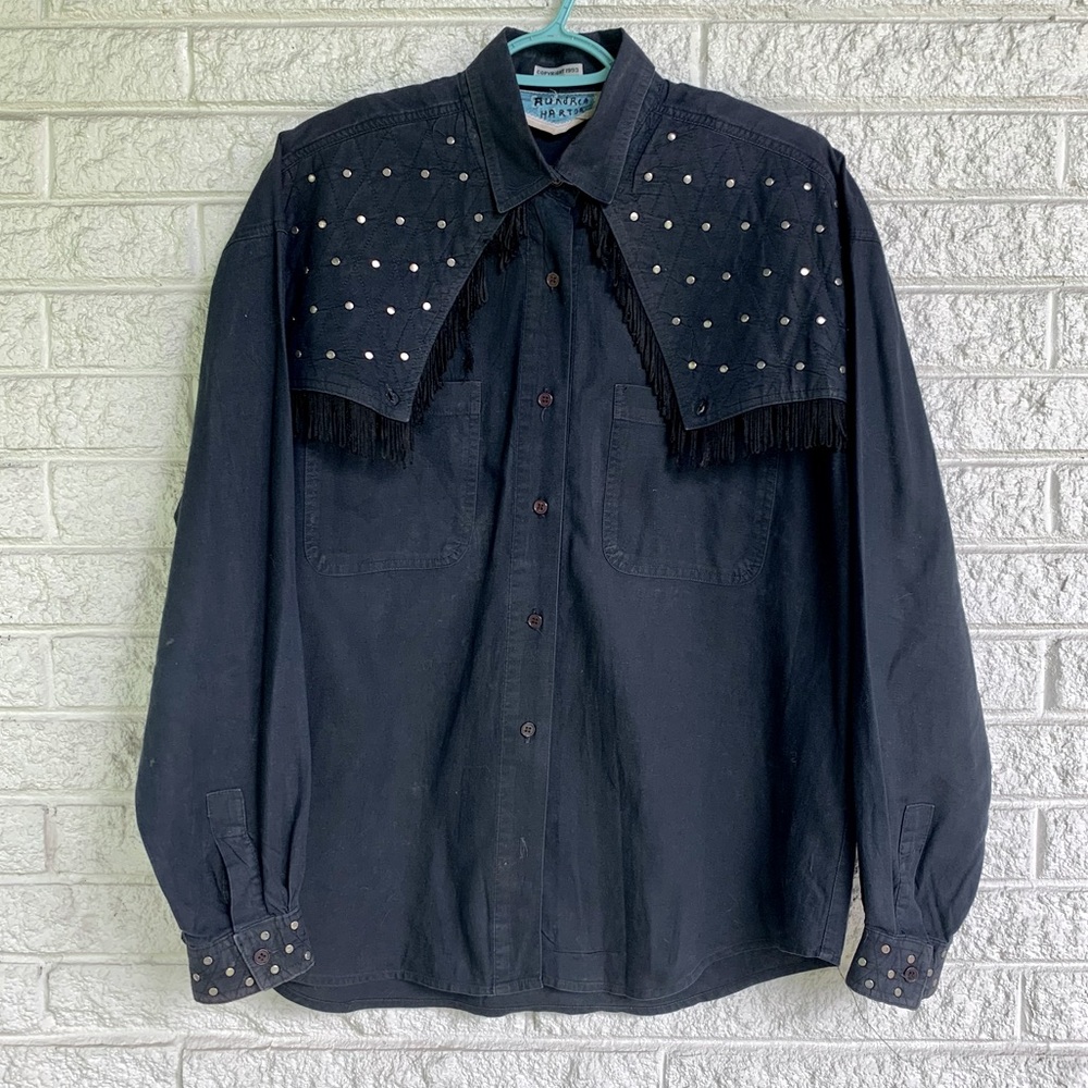 Vintage Southwest Canyon FRINGE Western Shirt